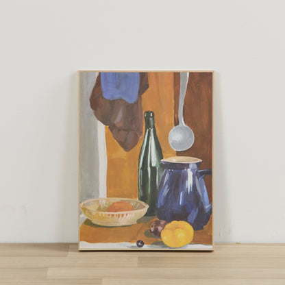 Impression de cruche bleue