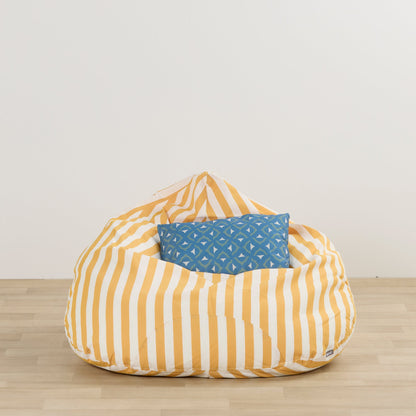 Housse de pouf Reef - Rayures jaunes