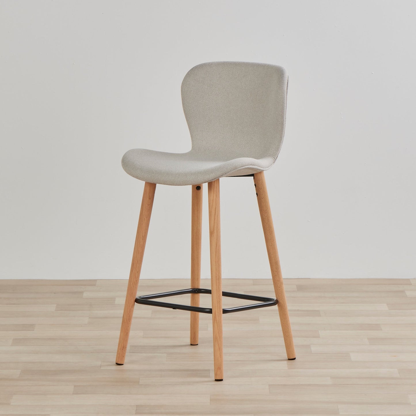 Tabouret de bar Sala - Chêne/Crème