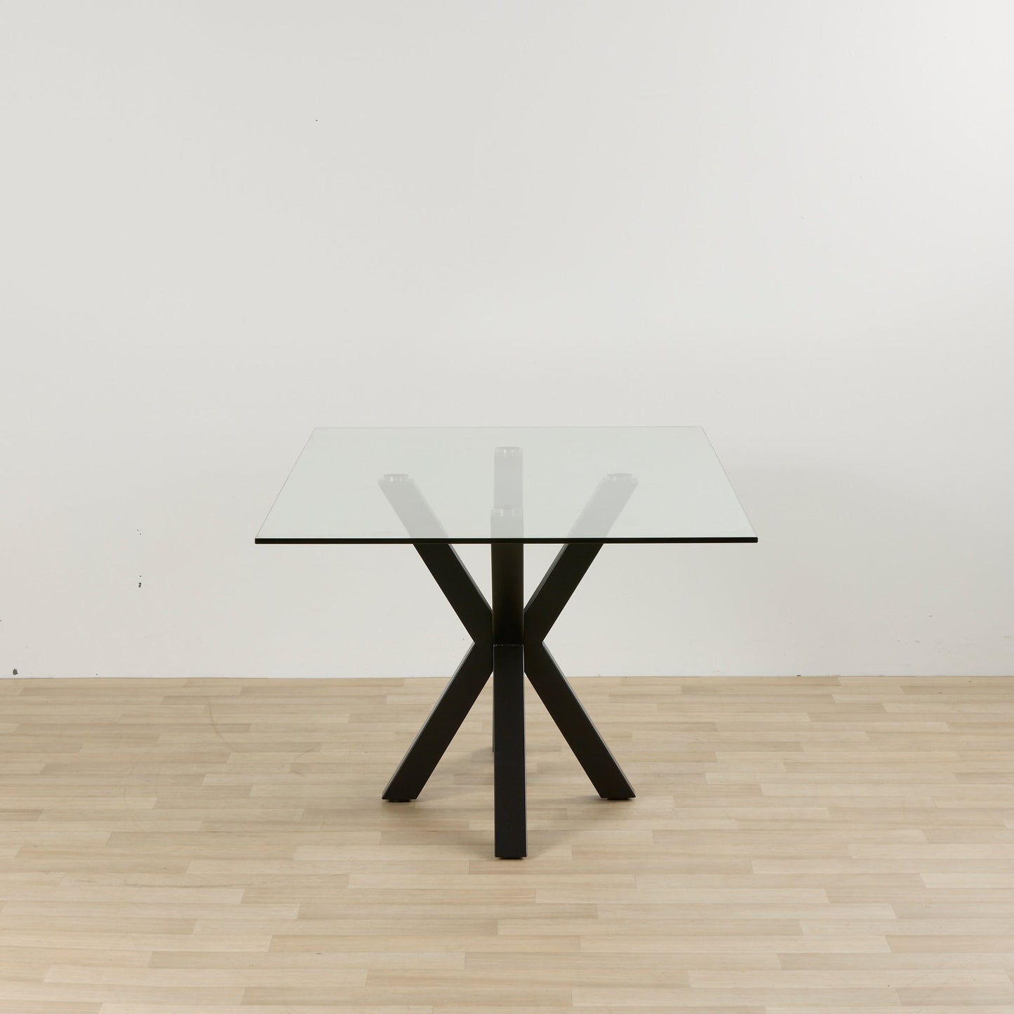 Table de salle à manger Gladstone - Noir/Verre - 200 cm
