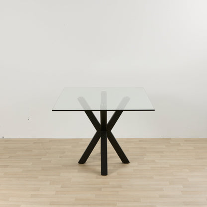 Table de salle à manger Gladstone - Noir/Verre - 200 cm