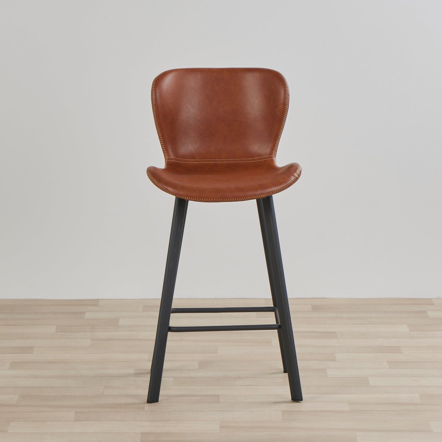 Tabouret de bar Sala en polyuréthane - Noir/Bordeaux