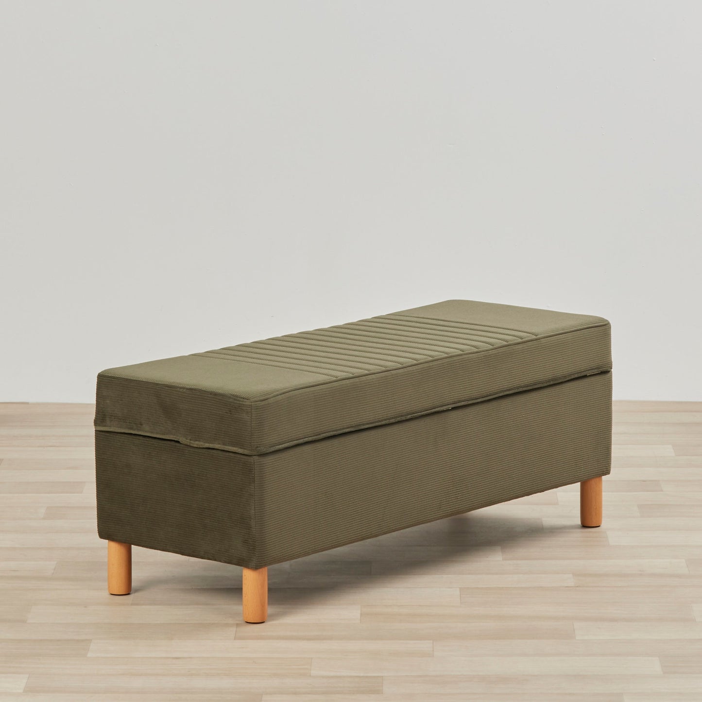 Pouf de rangement - Vert olive