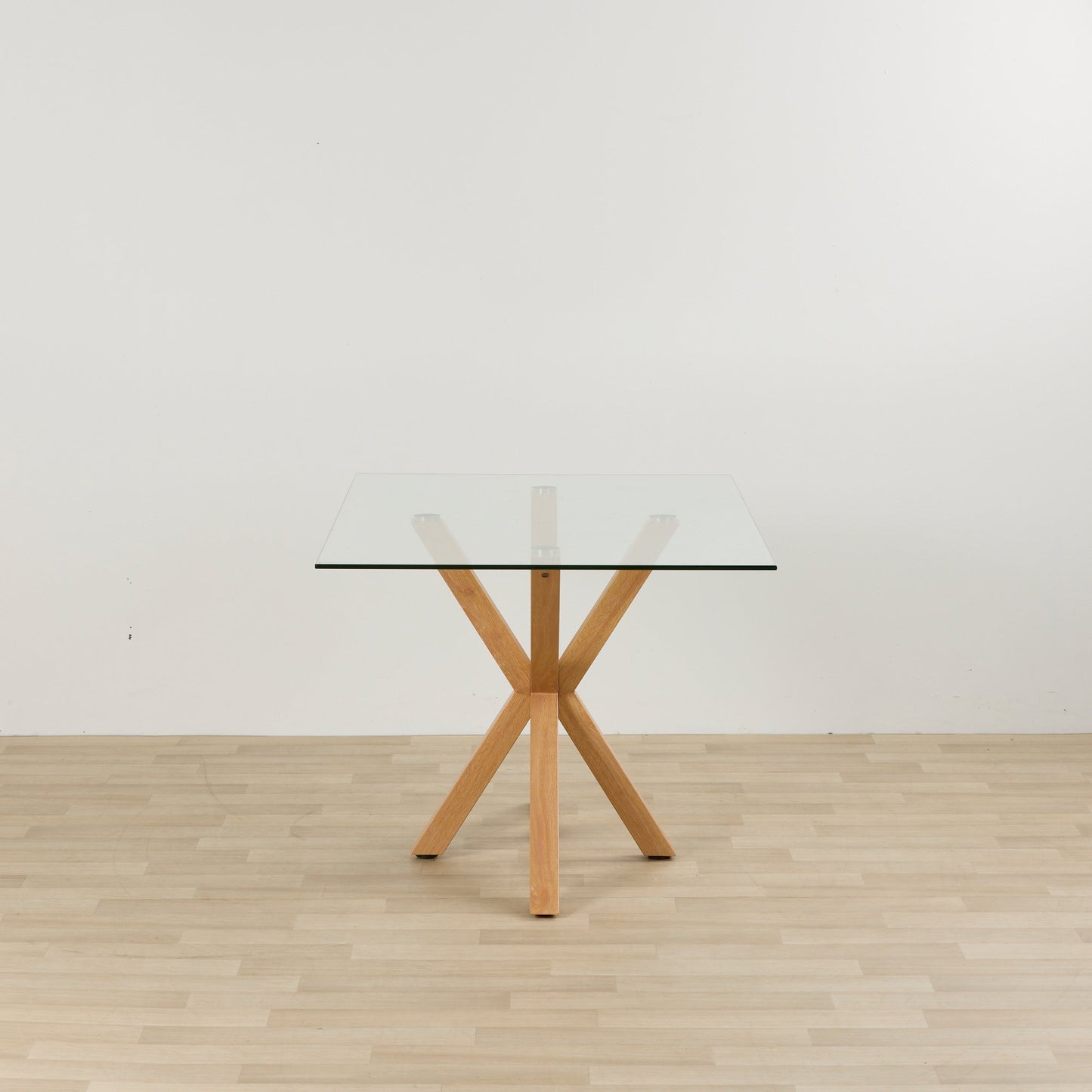 Table de salle à manger Gladstone - Chêne/Verre - 160 cm