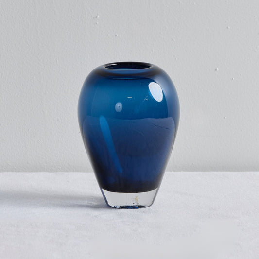 Vase en verre Arez - Bleu/Gris