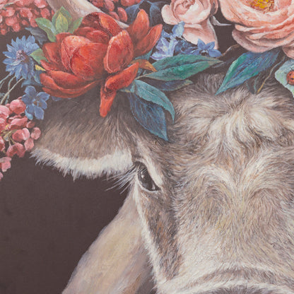 Illustration de vache fleurie