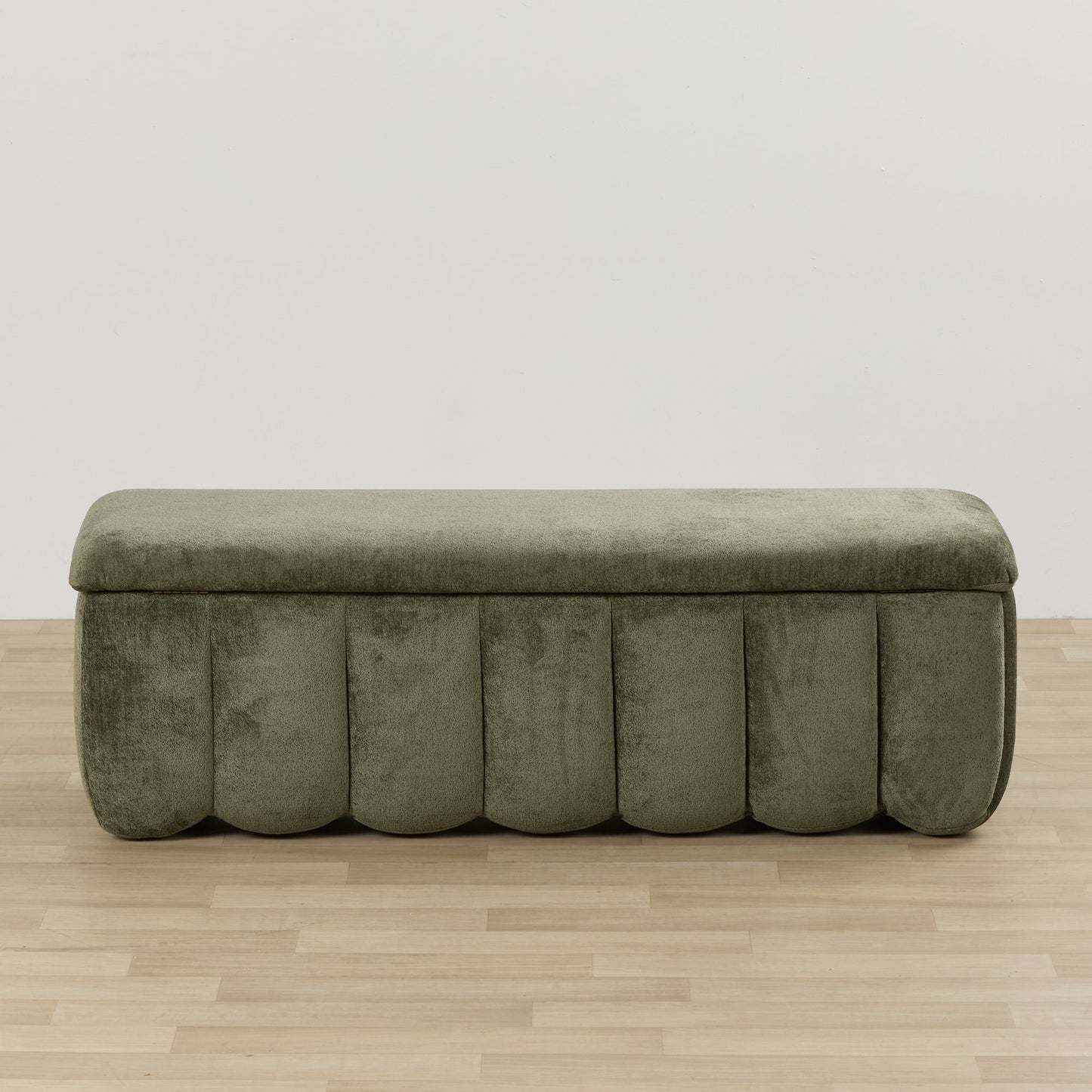 Pouf de rangement Trento - Vert forêt