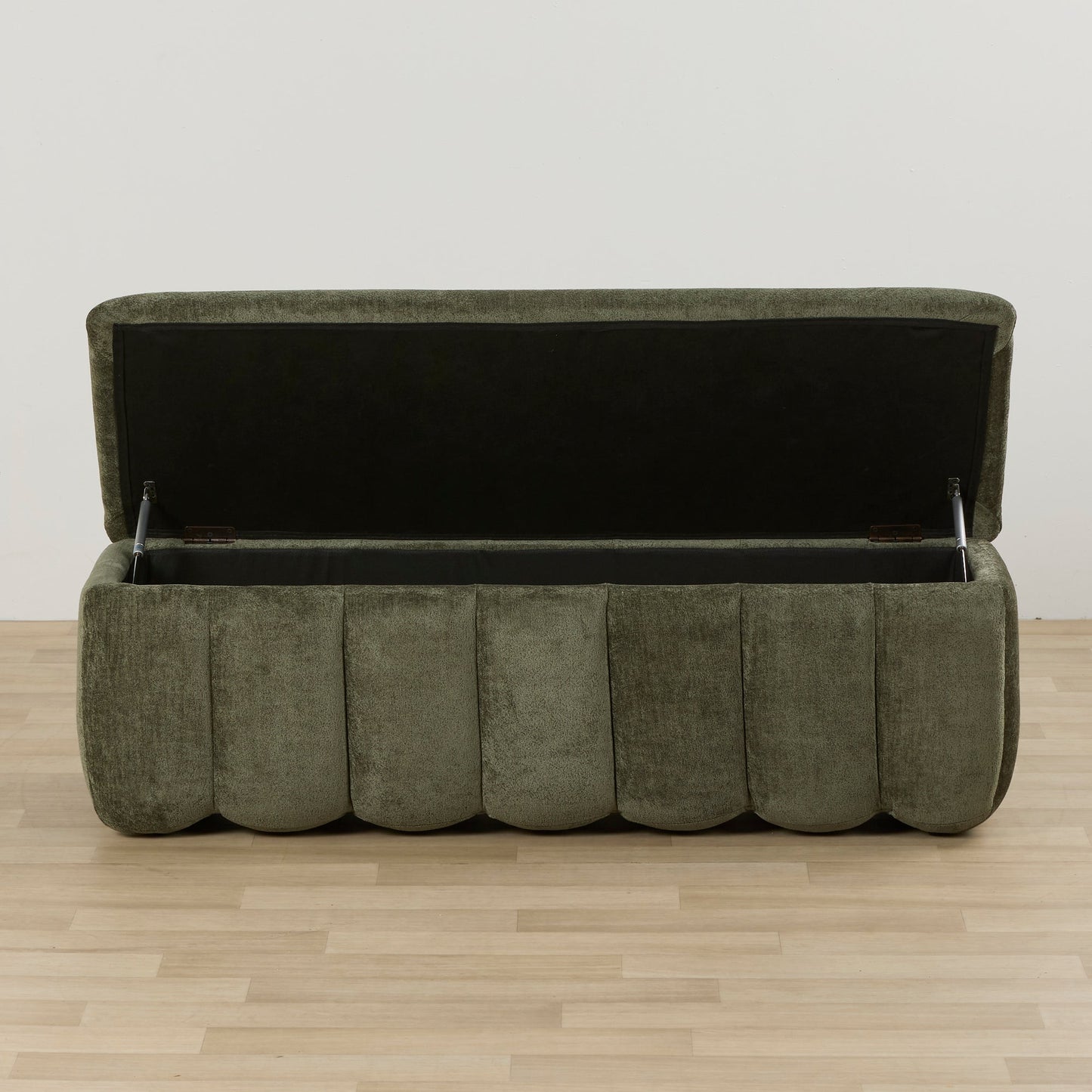 Pouf de rangement Trento - Vert forêt