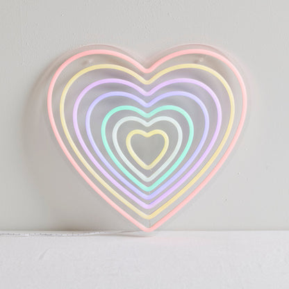 Lumière néon - Cœurs multiples