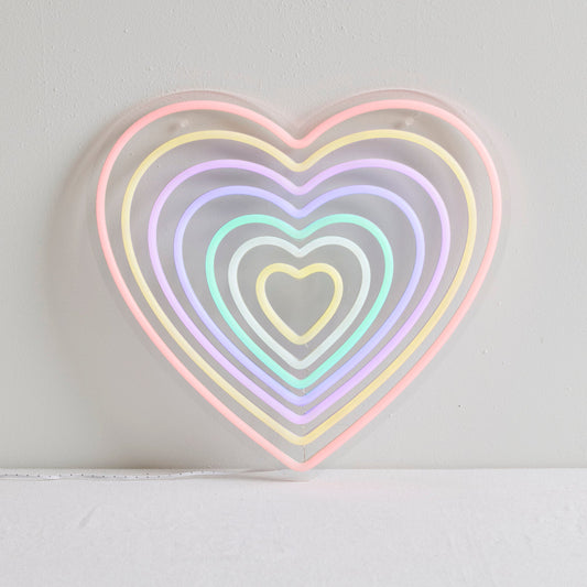 Lumière néon - Cœurs multiples