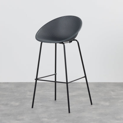 Tabouret de bar Skye - Noir/Gris