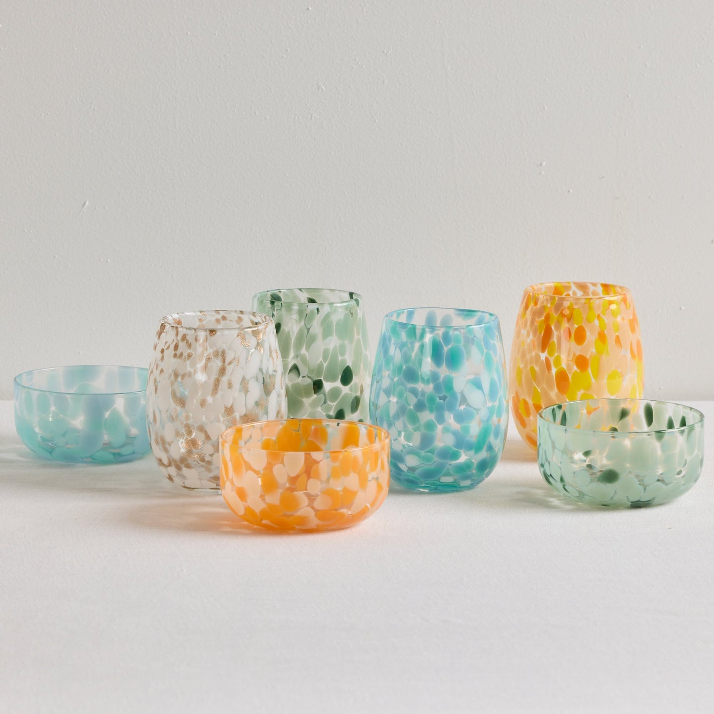 Verres sans pied Vitti - Bleu sarcelle