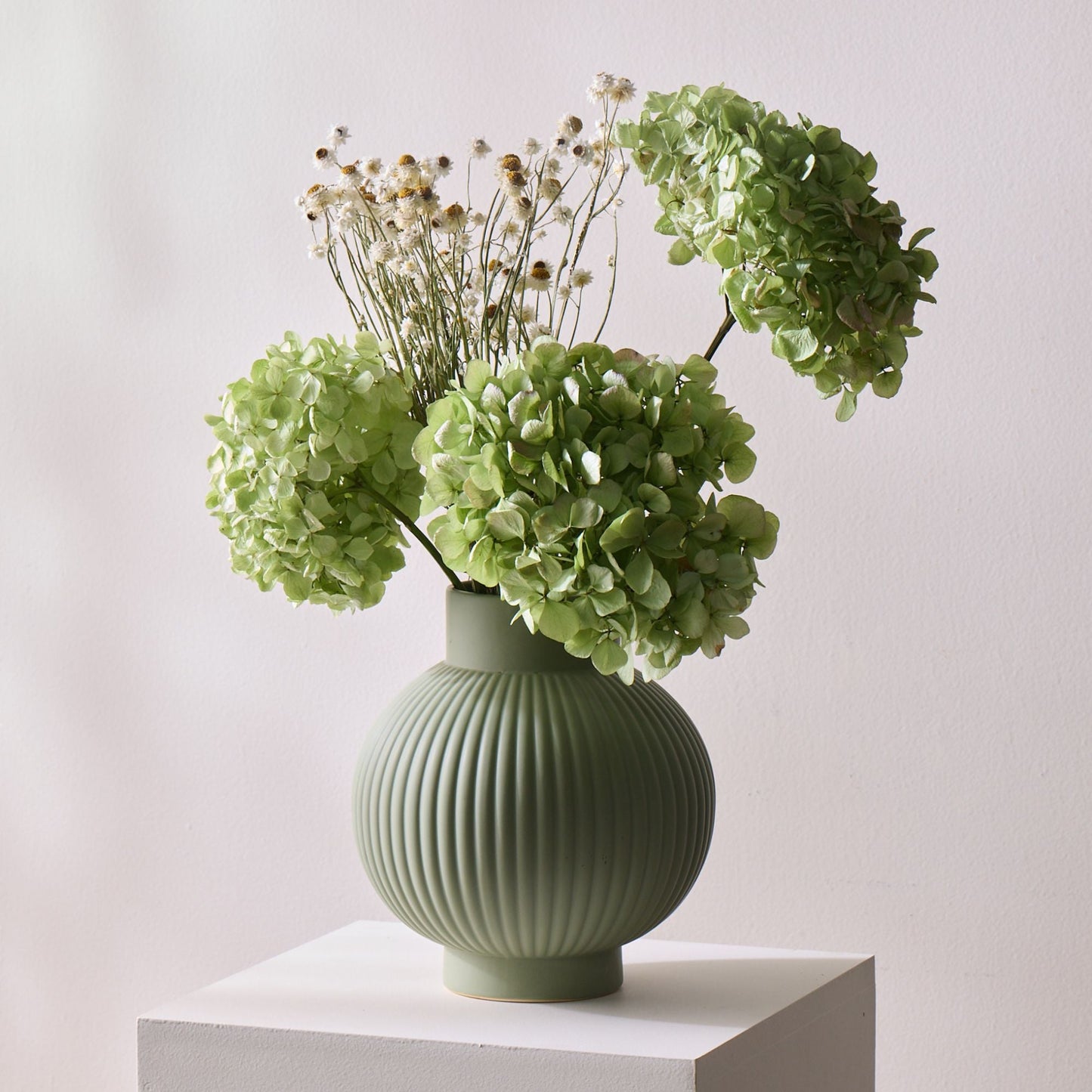 Vase côtelé Tessa - Sauge