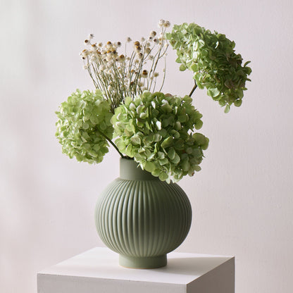 Vase côtelé Tessa - Sauge