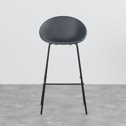 Tabouret de bar Skye - Noir/Gris