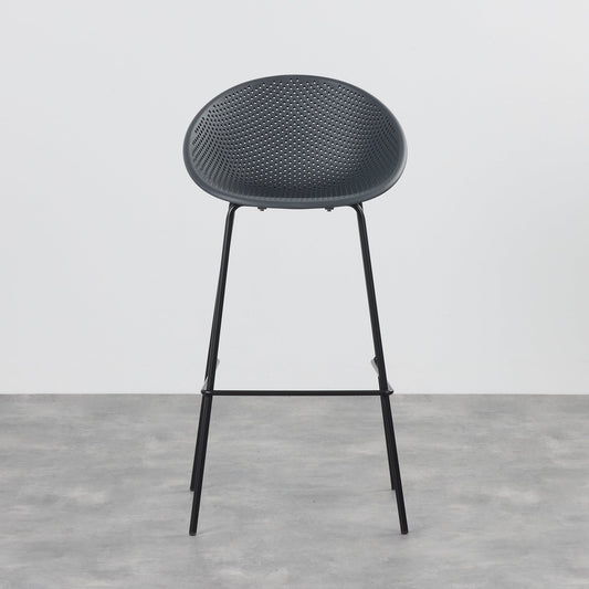 Tabouret de bar Skye - Noir/Gris