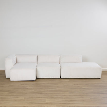 Méridienne gauche Finnian 2 places - Blanc cassé