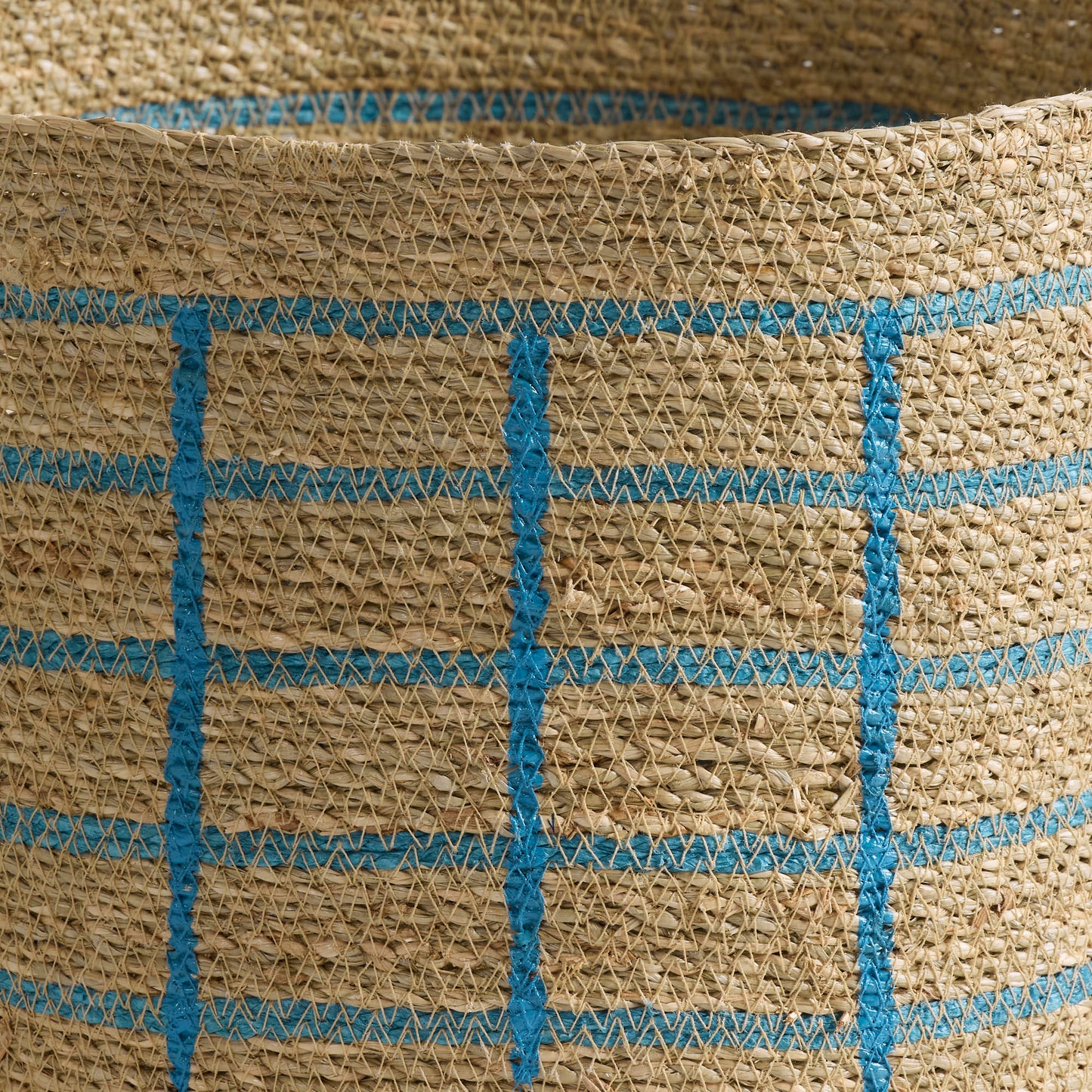 Panier treillis - Bleu lac/Naturel - Grand