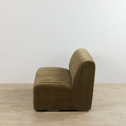 Canapé modulable Acadia 3 places sans accoudoirs - Kaki