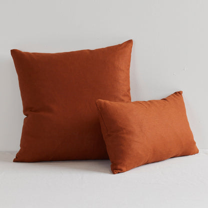 Coussin en lin Jasper - Rouille - 30 x 50 cm