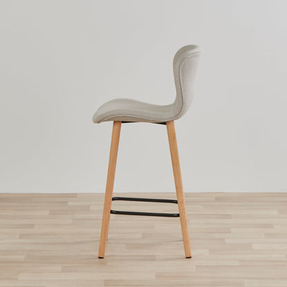 Tabouret de bar Sala - Chêne/Crème