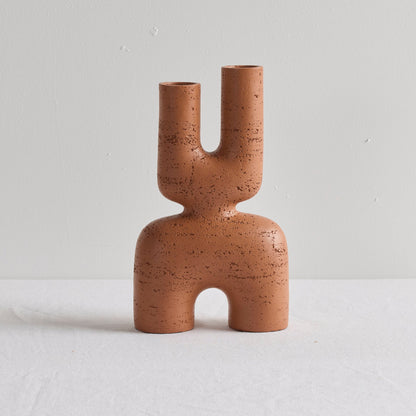 Vase brutaliste - Rouille