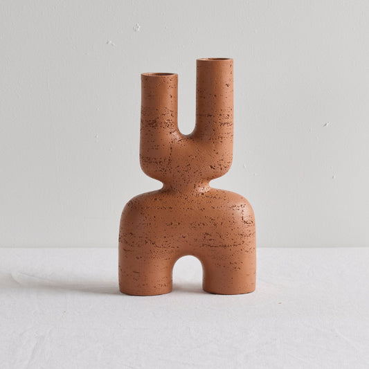 Vase brutaliste - Rouille