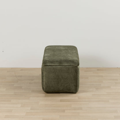 Pouf de rangement Trento - Vert forêt
