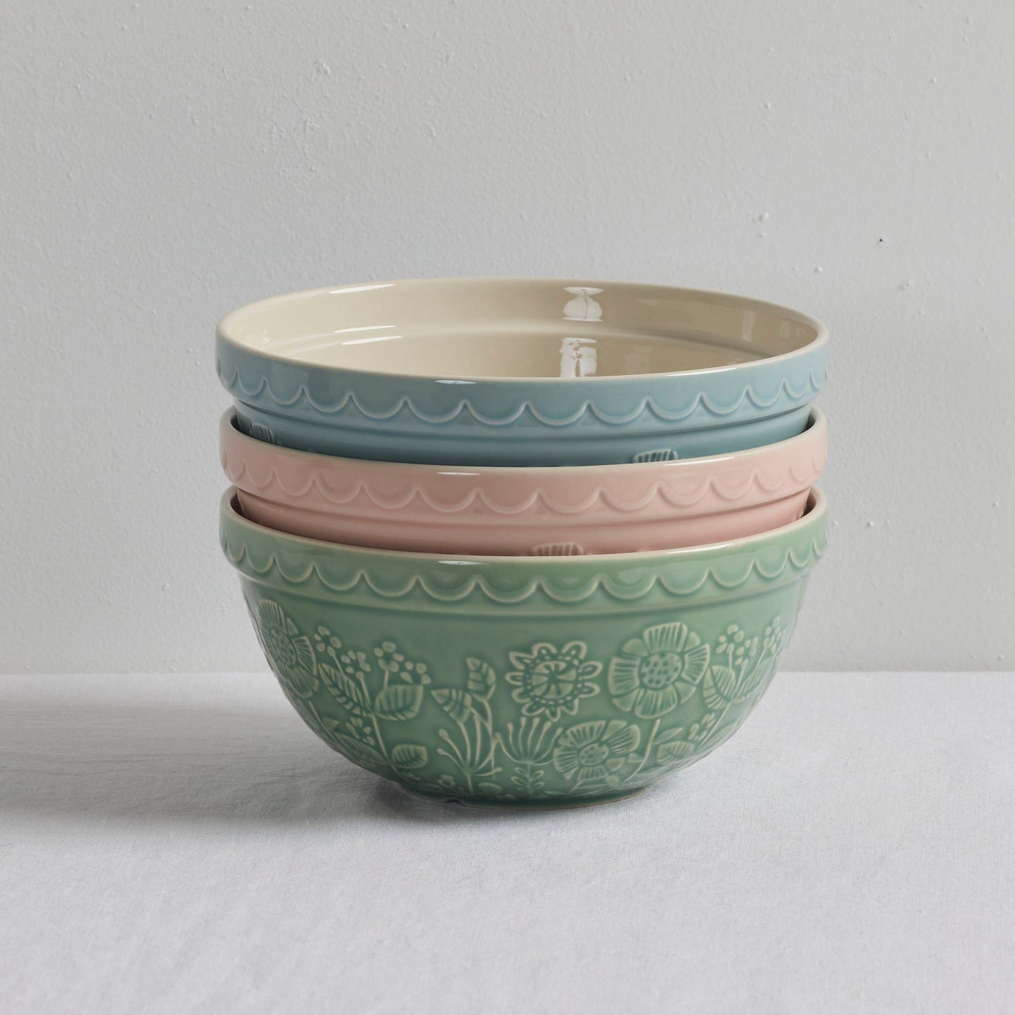 Bol mélangeur Fleurs sauvages - Bleu clair - Moyen