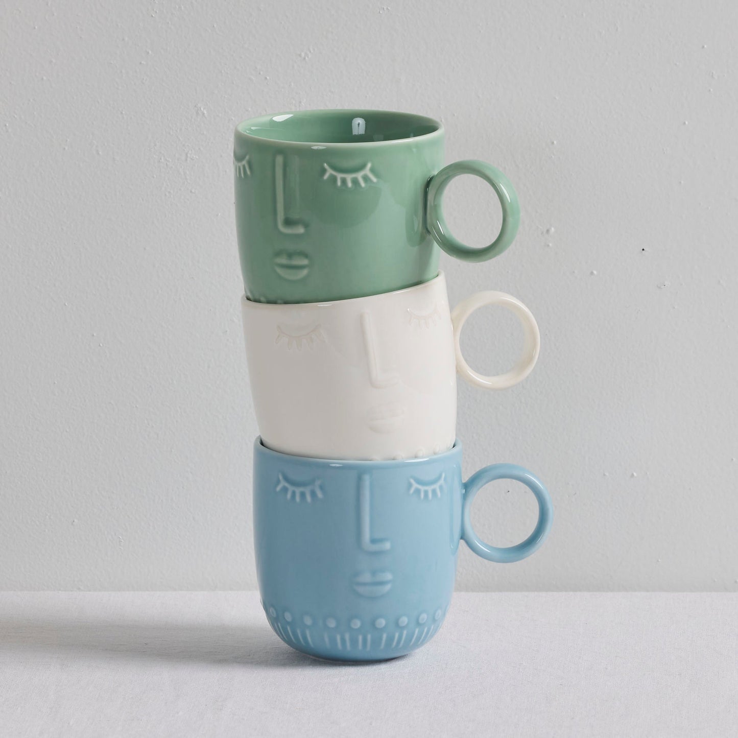 Mug Visages - Blanc