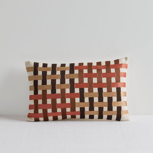 Coussin à motifs croisés - Terra Multi - 20 x 50 cm
