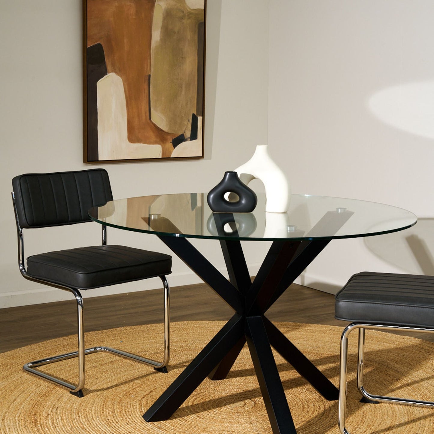 Chaise de salle à manger Barnaby - Gris anthracite PU