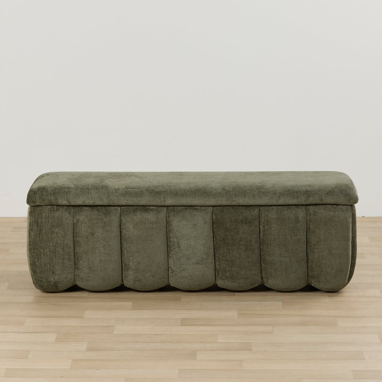 Pouf de rangement Trento - Vert forêt