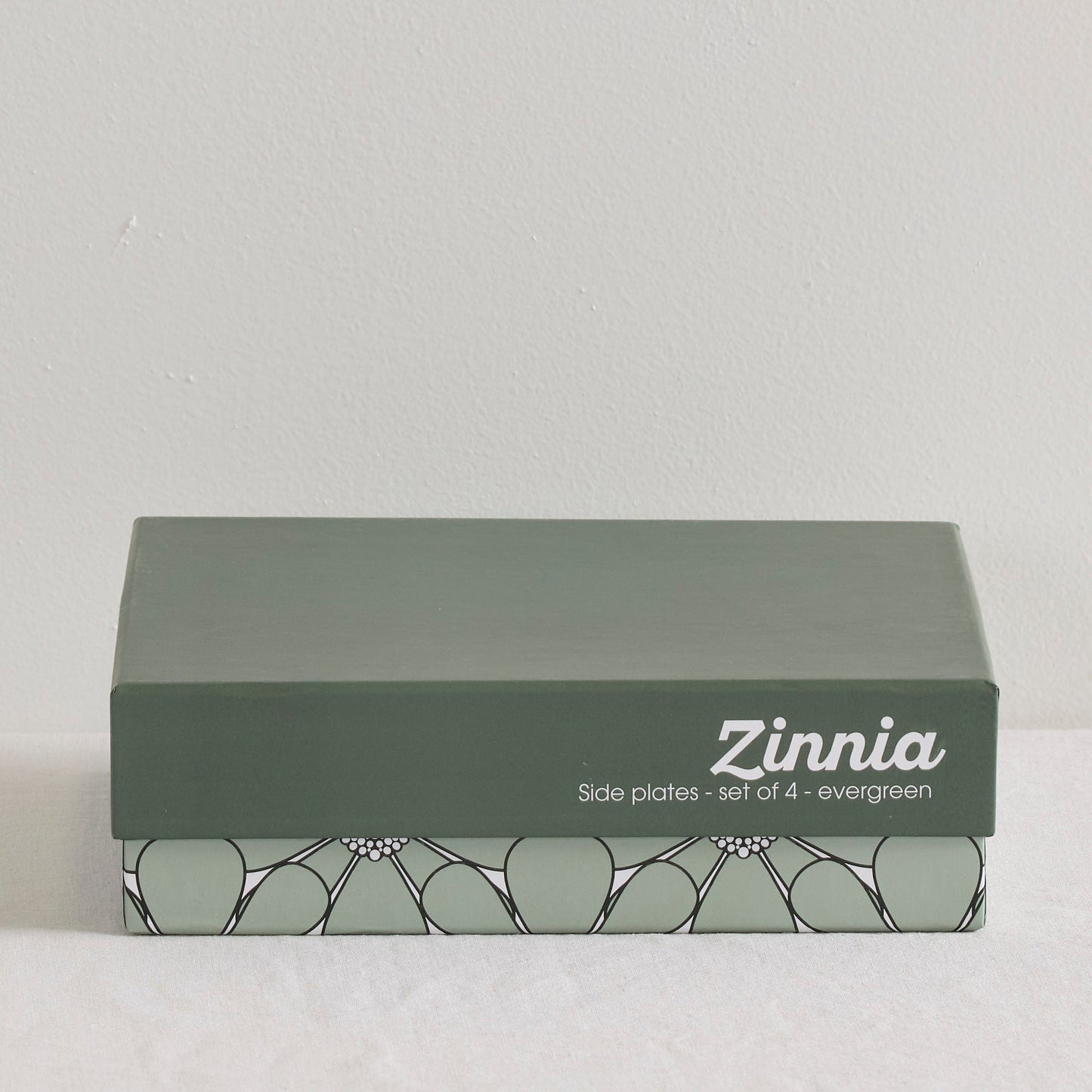 Ensemble d'assiettes à dessert Zinnia - Vert sapin - 4 pièces