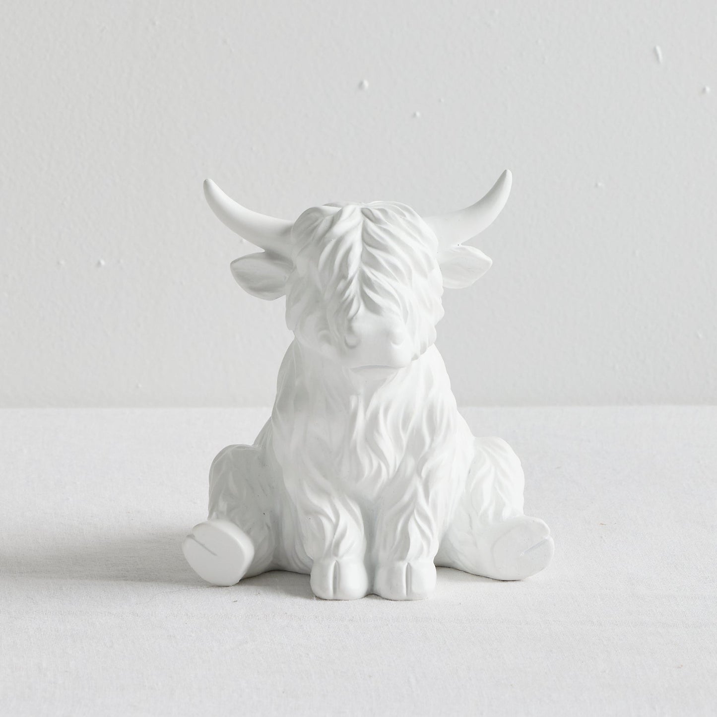 Objet vache assise - Blanc