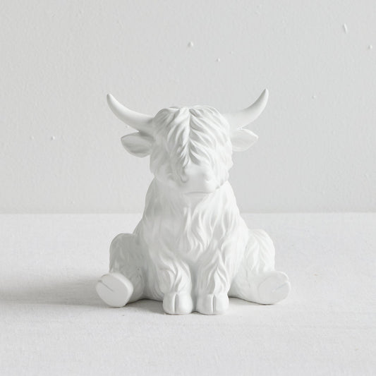 Objet vache assise - Blanc