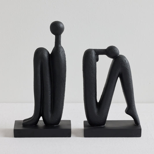 Serre-livres Rest Awhile - Noir - 2 pièces