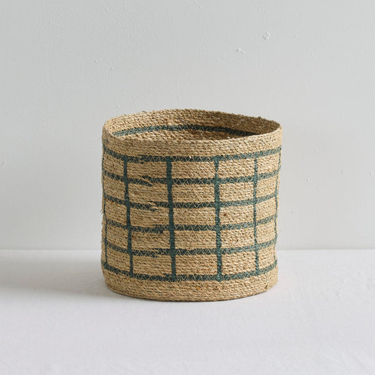 Panier treillis - Vert foncé/Naturel - Moyen