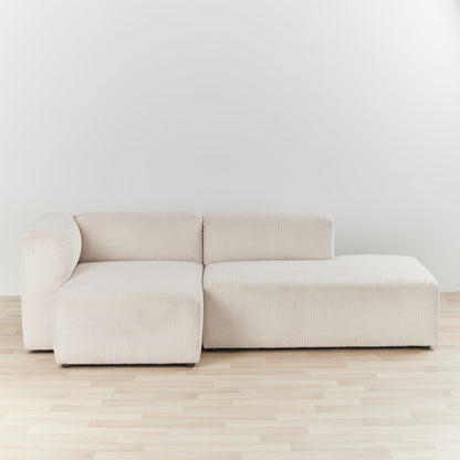 Méridienne gauche Finnian 2 places - Blanc cassé