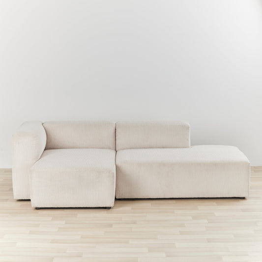 Méridienne gauche Finnian 2 places - Blanc cassé