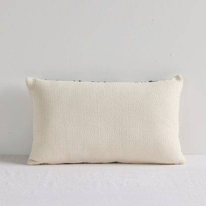 Coussin feuillage - Blanc/Vert moyen - 30 x 50 cm
