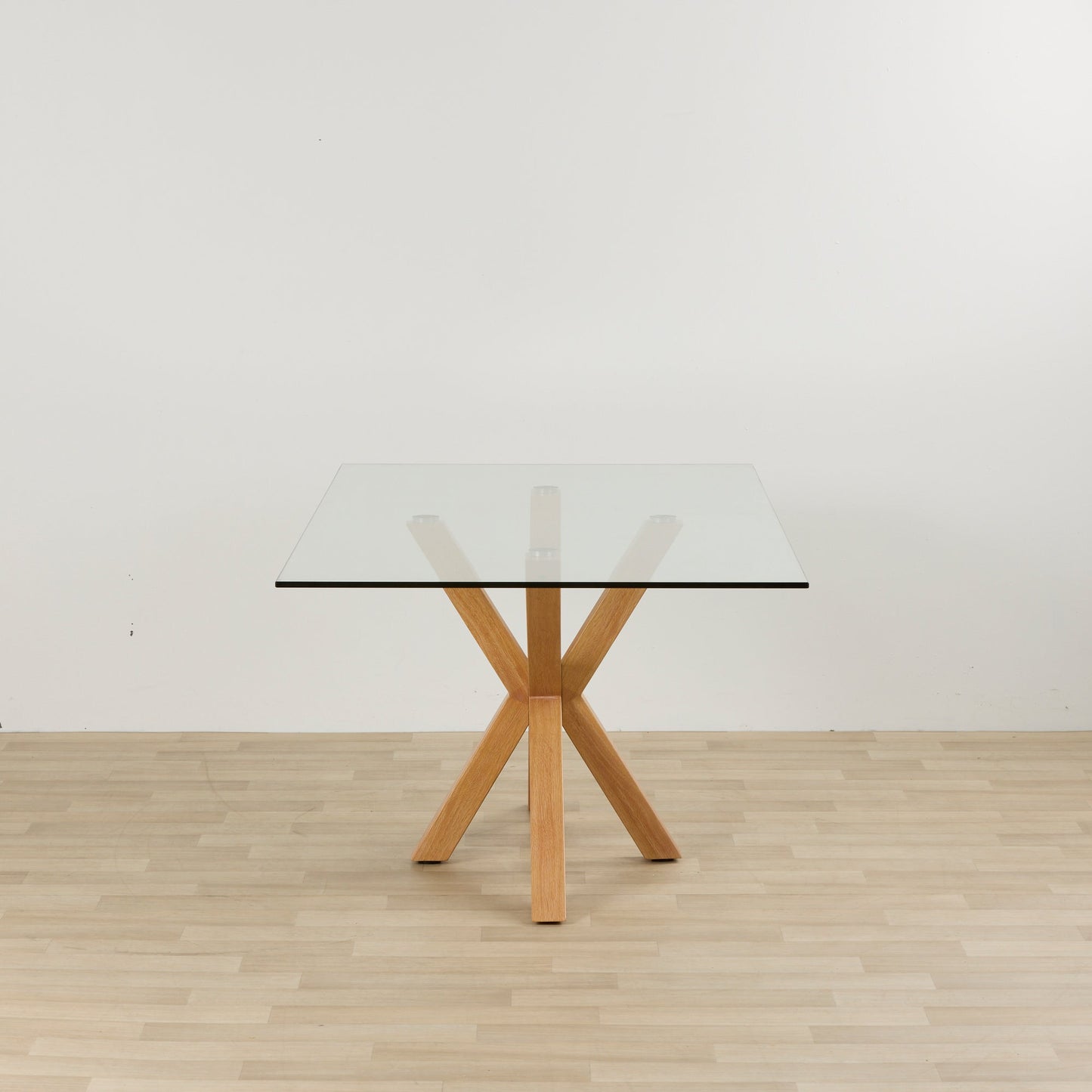 Table de salle à manger Gladstone - Chêne/Verre - 200 cm