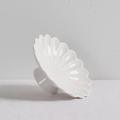 Plat sur pied Aster - Blanc