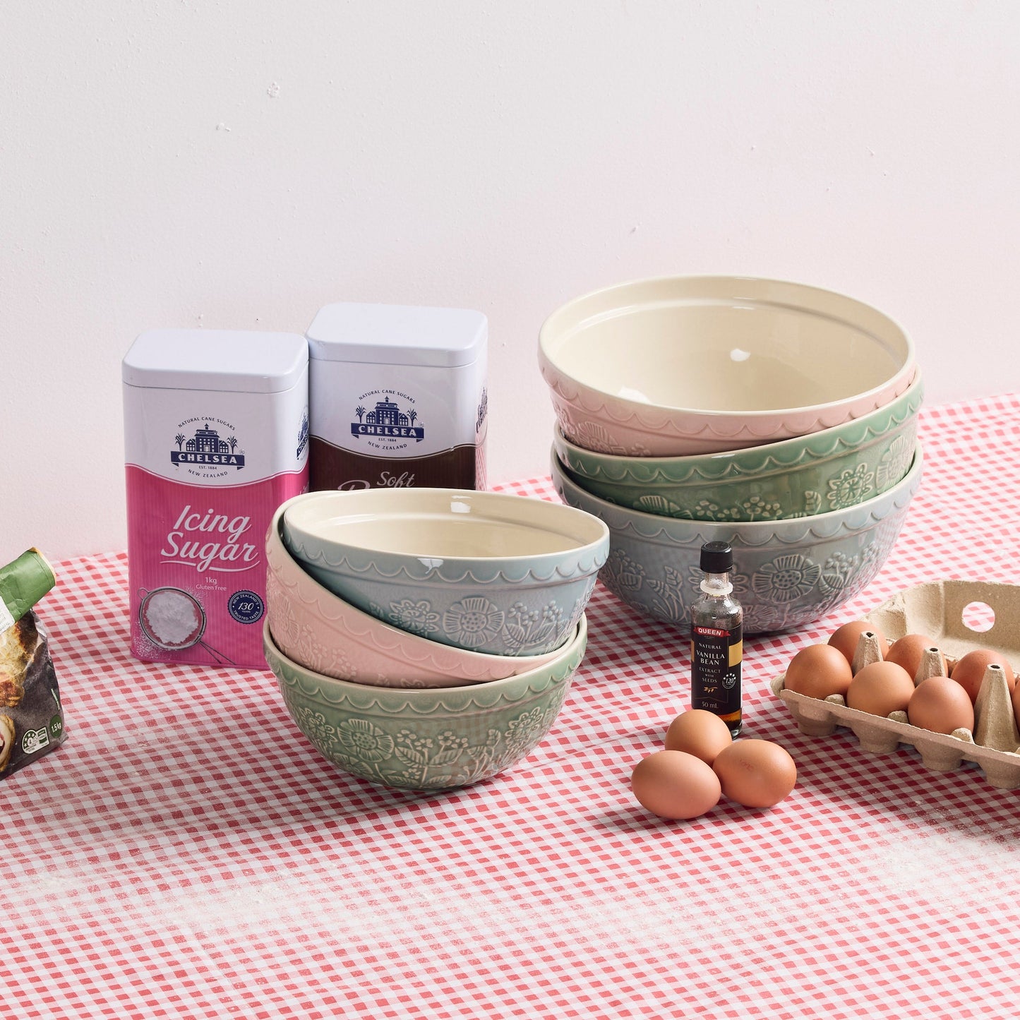 Bol à mélanger Fleurs sauvages - Rose - Moyen