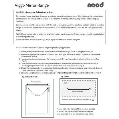 Miroir Viggo - Chêne - 100 cm