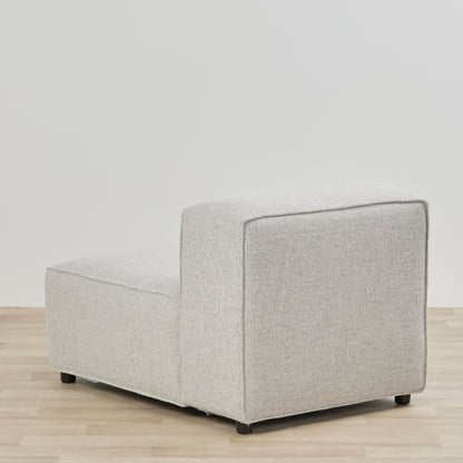 Fauteuil modulaire Abbot sans accoudoirs, 1 place - Naturel