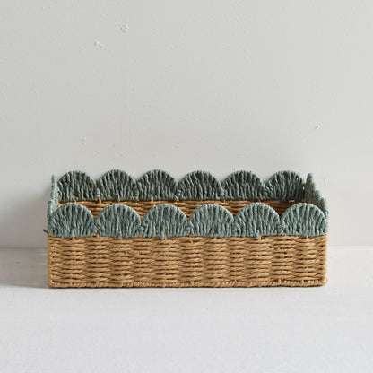 Plateau Zola - Grand - Naturel/Gris bleu