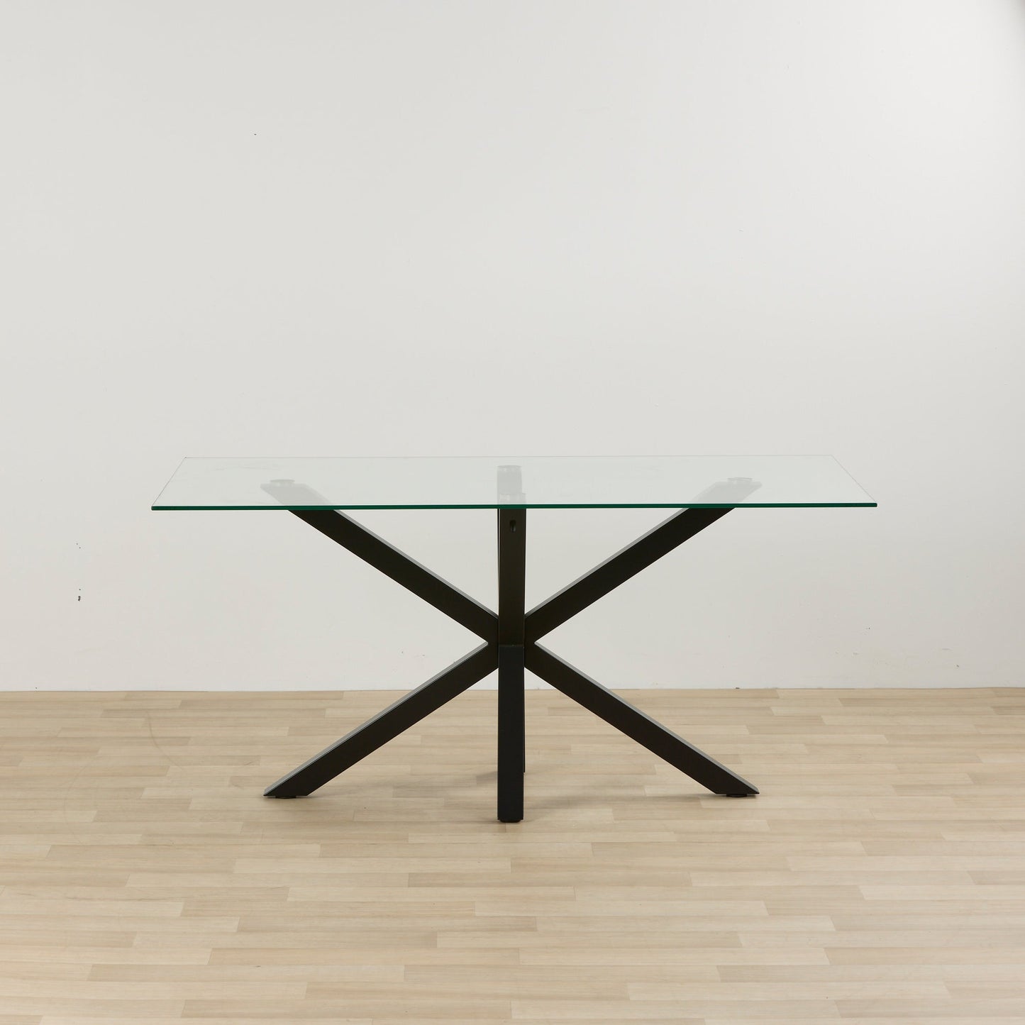 Table de salle à manger Gladstone - Noir/Verre - 160 cm
