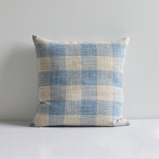 Coussin Inez - Naturel/Bleu - 50x50