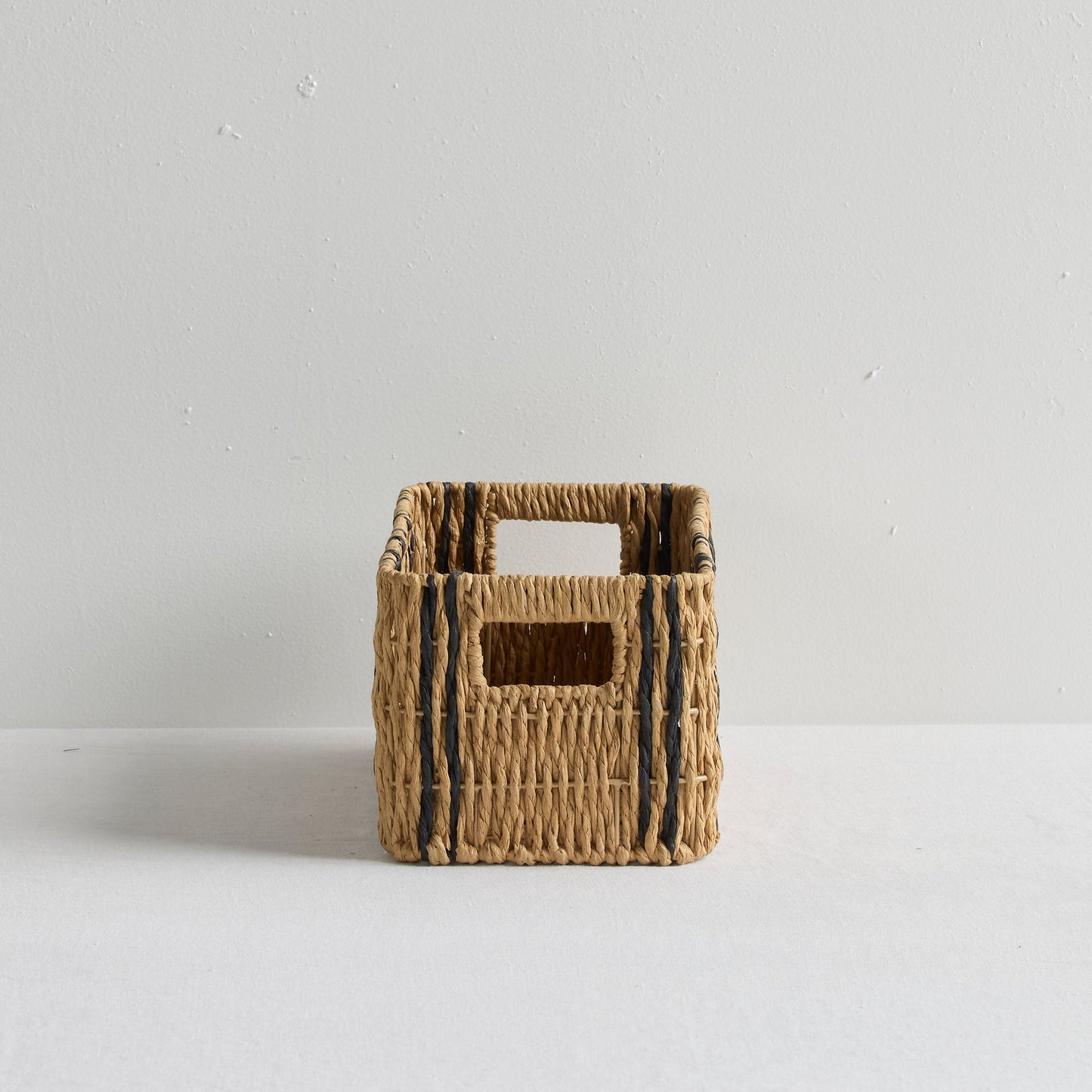 Panier Raya - Petit - Naturel/Noir